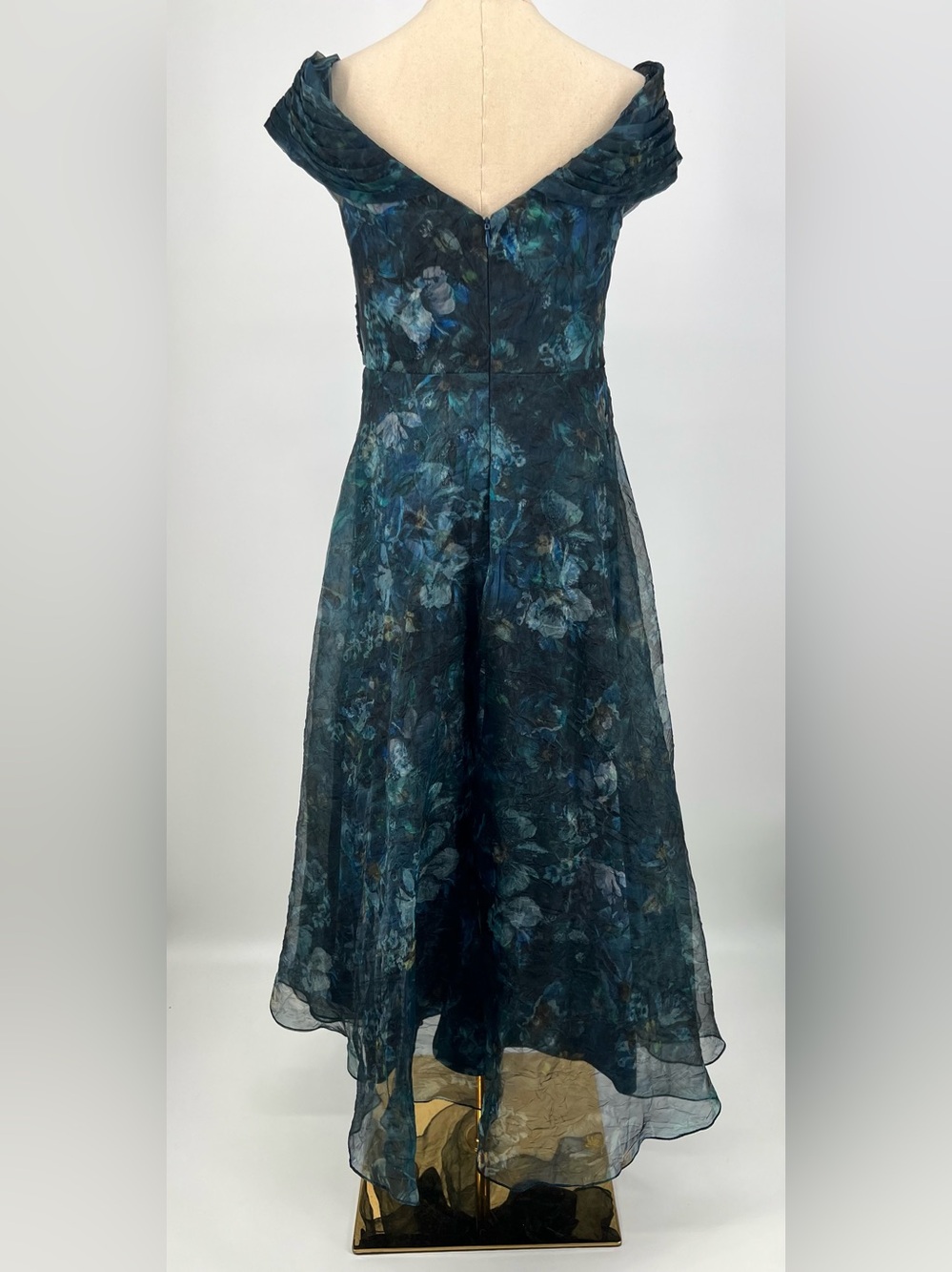 THEIA Auden Off Shoulder Midi Dress | 8 NWT Alfresco Floral - Picture 13 of 15